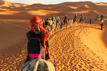 The Erg Chebbi dunes near Merzouga at the end of the road from Marrakech