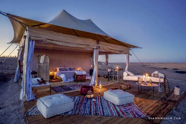Agafay luxury desert camp near Marrakech — overnight stay with dinner